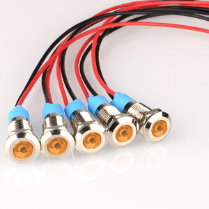 �y���������zKiligen 5�� 8mm 110V-220VAC LED �h���C���W�P�[�^���C�g �p�C���b�g���C�g�V�O�i�� �C���W�P�[�^�i��/��/��/��/���C5 �F�j