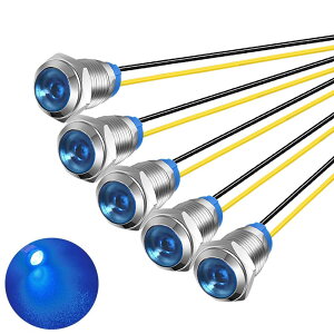 �y���������zKiligen 5�� 110V-220VAC 10mm LED �h���C���W�P�[�^���C�g �p�C���b�g���C�g�V�O�i�� �C���W�P�[�^�i5 �F�C��/��/��/��/���j