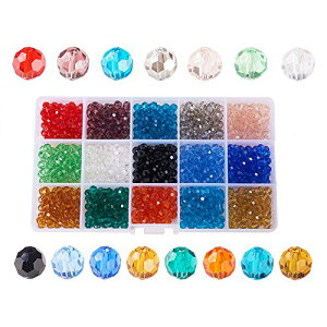 yzPH PandaHall 750/ 6mm 15F KXr[Y ΂ ʓI Jbg I[XgA r[Y WG[p UVW  DIYp |ޗ  f nhCh F