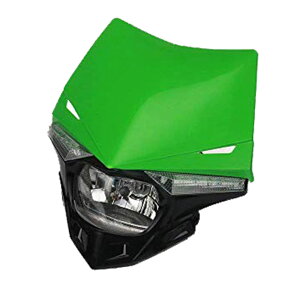 【送料無料】karun バイク ヘッドライト カウル ストリート オフロード LEDディライト ヘッドランプ マスク ターンライト 汎用