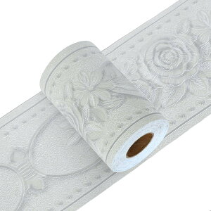 【送料無料】Yoillione トリムボーダー マスキングテープ 壁紙シール インテリアシール ピンク はがせる 浮彫 凹凸 薔薇 リメイクシート キッチンシール 北欧 防水 ウォールステッカー 花 3d 立