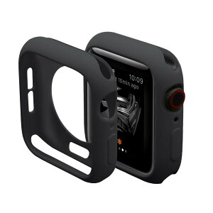 �y���������z�Ή�Apple Watch SE/SE2/6/5/4 40mm��p�P�[�X �A�b�v���E�H�b�`�V���[�Y 6 �X�N���u�J�o�[ �V���v�� �V���R���ގ� TPU�f�� �C�菝�h�~ �h�Ռ� �S�ʕی� Apple Watch 4 �ی�J�o�[�i�u���b�N