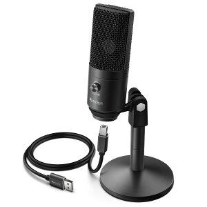 �y���������zFIFINE USB�}�C�N �R���f���T�[�}�C�N �C���z���[�q�t�� �}�C�N�X�^���h�������߉\ AB�^�C�v USB�P�[�u���t�� �P��w���� Skype ���C�u�z�M �Q�[������ PC�p Windows Mac PS4�Ή� K670