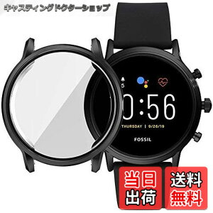 �y���������zMiimall Fossil Gen5 Carlyle HR ��p�P�[�X Fossil Gen5 Carlyle HR�J�o�[ �\�t�g �҂�����Ή� �C�菝�h�~ �h�Ռ� �����ߗ� TPU�ޗ� �S�ʕی� ����h�~Fossil Gen5 Carlyle HR �o���p�[�i�u���b�N�j