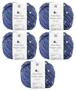 �y���������z���E�[�� knitworm �ю� 5�ʃZ�b�g Knitworm Pom Pom Paper yarn �|���|���y�[�p�[���[�� ���� 30g(��51m)