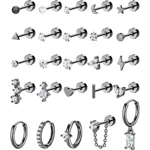 �y���������zJstyle 25�_ �s�A�X ���f�B�[�X �l�C �Z�b�g �V���o�[ �S�[���h �u���b�N �G�������h �X�^�b�h�s�A�X �t�[�v ������ �X�e�����X ���� �W���R�j�A �A�����M�[�Ή� � ���� �W���G