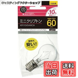 �y���������z���Ń��C�e�b�N �~�j�N���v�g���d�� 60W KR110V54WCA