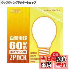 �y���������z�I�[���d�@ �z���C�g�V���J�d�� 60W�y2���zOHM LW100V57W2PA