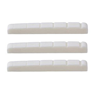 【送料無料】Yibuy 3個入れ ホワイト ギターボーンナット 42x3.5 x4.5/ 3.5mm 6弦 エレキギター用