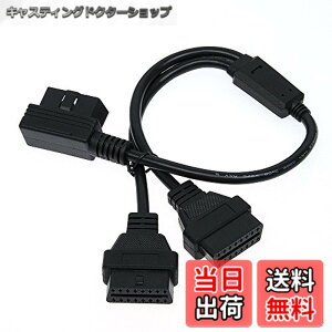 �y���������zCarAngels OBD2�p16PIN���� 2����P�[�u�� 50cm �n�[�l�X 2�|�[�g L�^