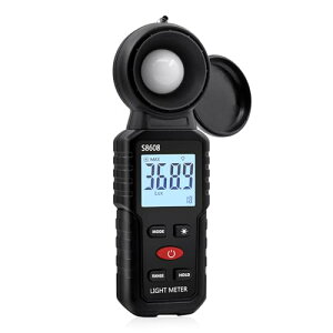 【送料無料】Mcbazel デジタル照度計 200,000Lux計測 ルクスメーター LCD液晶表示 携帯式 ルクス計 輝度測定 撮影 植物育成 照明管理 研究実験 工場に活躍 日本語取り扱い説明書付き-ブラック