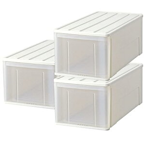 【送料無料】天馬 収納ケース たっぷり収納ケース 幅39×奥行74×高さ30cm ホワイト 3個セット 74L | 引き出し プラスチック 押し入れ 収納ボックス 衣装ケース 押入れ収納 積み重ね 衣類 服 整