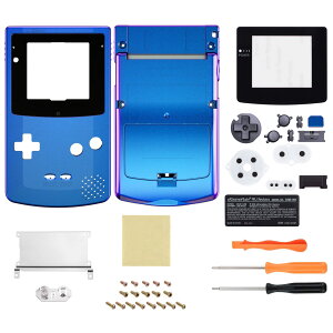 �y���������zGameboy Color�ɑΉ��pIPS�A�b�v�O���[�h�ς�eXtremeRate�����p�V�F���t���n�E�W���O�J�o�[�{�^���t���AGBC OSD IPS & Regular IPS & Standard LCD�ɂ��Ή����܂��i�R���\�[����IPS�X�N���[���͕t