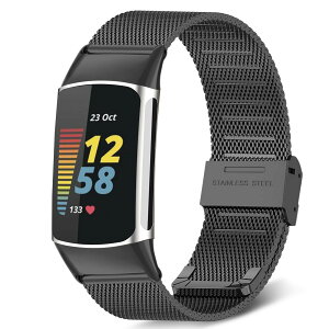 �y���������z[HeeNia] Fitbit Charge 5 �Ή� �o���h �����x���g �X�e�����X�� �ւ��x���g �������߉\ �j�����p Fitbit Charge 5 �Ή� �����o���h