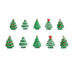 【送料無料】LEDMOMO 8pcs ミニツリー クリスマス 飾り 置物 ミニチュア 樹脂置物 ミニツリー 手作りアクセサリー クリスマス 卓上 雰囲気満載 DIY 部品 かわいい プレゼント