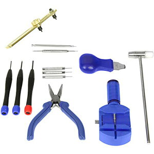 【送料無料】イーバリュー(E-Value) ウォッチリペアツールセット 12pcs 腕時計バンド調整・電池交換用 ETS-12WR