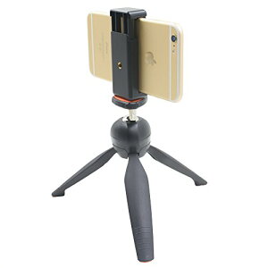 【送料無料】Eoogere 卓上三脚+スマホアダプター ミニ三脚 折りたたみ 自由雲台 超軽量 自撮り携帯用ミニ三脚 iPhone/Sony xperia/LG/Google Nexus/Xiaomiなど対応