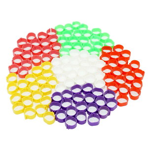 【送料無料】家禽用足輪 鳥識別環 鶏 鴨足環 クリップ レッグリング 120個入り 6色