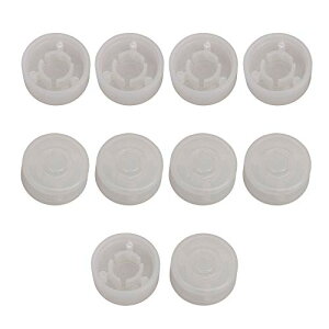【送料無料】Yibuy 10個いれ 2.44x1.2cm ホワイト プラスチック エレキギター フットスイッチハット エフェクトペダルノブキャップ
