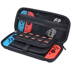 【送料無料】CamKix互換Nintendo Switch用ケースの交換 - あなたのNintendo Switch、Joy Cons、ゲーム、およびアクセサリーを保護します - 保護ハードシェル収納 - 20ゲームをフィット - ジッパーメッシュ