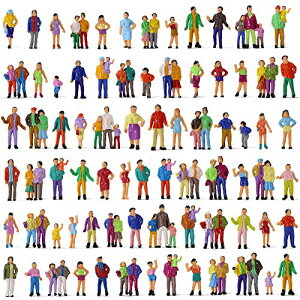 【送料無料】情景コレクション 人間 人形 人物 人間フィギュア塗装人 1:87~100 100本入り 箱庭 装飾 鉄道模型 建物模型 ジオラマ 教育 DIY