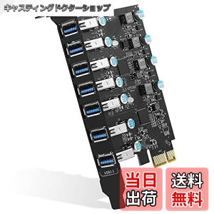 yzIDEAPRO USB3.0݃{[h 7|[g USB 3.0 PCI Express C^[tF[XJ[h Odsv 5Gbps` gJ[h PCIE x16 x8 x4 x1Ή Windows XP/Vista 7/8/8.1 Mac OSΉ