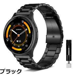 �y���������z[KeeFos] 22mm �o���h Garmin Venu 4 45mm/Venu 3 45mm/2/Forerunner 570 47mm/265/255/Vivoactive 4/Active�Ή� �����x���g���� �X�e�����X �����ȒP �����������t�� �����o���h