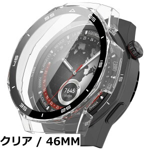 �y���������zBUITFOU HUAWEI WATCH GT 5 Pro 42mm �J�o�[ �P�[�X �����^ PC+�K���X�f�� ��̌^ �S�ʕی� �����ȒP �ϏՌ� �����ߗ� �w��h�~ ���h�~�i�N���A�j