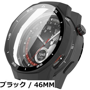 �y���������zBUITFOU HUAWEI WATCH GT 5 Pro 42mm �J�o�[ �P�[�X �����^ PC+�K���X�f�� ��̌^ �S�ʕی� �����ȒP �ϏՌ� �����ߗ� �w��h�~ ���h�~�i�N���A�j