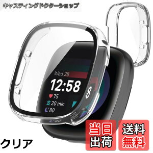 �y���������zTOORQR For Fitbit Sense 2/Versa 4 �P�[�X Fitbit Sense 2/Versa 4 �J�o�[ PC�f�� �J�o�[ �K���X�t�B������̌^ �S�ʕی� �ϏՌ� �y�� �w��h�~ ���h�~ �L�Y�h�~ �h�o ���{���Ɏq��