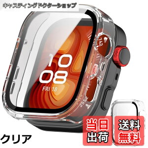 �y���������zJXRICH �Ή� HUAWEI WATCH FIT 4 Pro �P�[�X �Ή� �y�� PC+�����K���X �ی�J�o�[ �����x �����ȒP �ϏՌ� �S�ʕی� �t�@�[�E�F�CWATCH FIT 4 Pro �J�o�[�Ή�