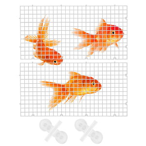 【送料無料】LIROYAL 水槽仕切り (4点セット) 水槽仕切り板 ゴム吸盤付き カット スプライシング可能 取り付けが簡単 水槽 セパレーター 透明 分割 アクアリウム 隔離 魚 熱帯魚 稚魚 爬虫類 ウ