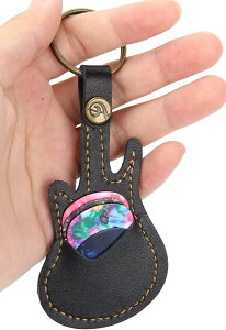 【送料無料】Honiwu ピックケース ギター ピックケース PU製 ギター ピック セットピック5枚付きギターピックバッグ ホルダー超軽量 エレキギターピック キーチェーン 便携式 ギターピック キ