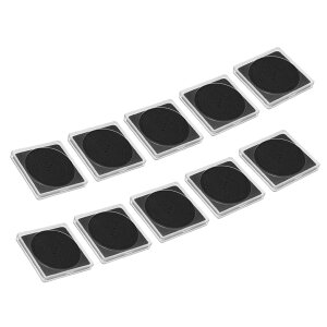 【送料無料】PATIKIL コインスナップホルダー 10個 コインケース収納 正方形 発泡ガスケット付き 適合20-40mm硬貨 コレクター用 コレクション用品 クリア ブラック