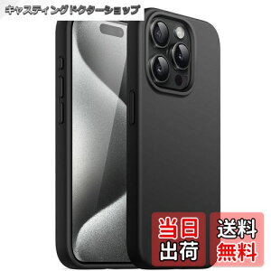 yzJETech iPhone 15 Pro 6.1C`p VRP[X VL[\tg^b`t{fBیP[XϏՌJo[ (ubN)