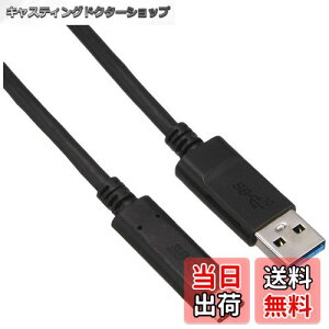 �y���������z�G���R�� USB�P�[�u�� Type C (USB A to USB C) 1.0m USB3.1�F�ؕi 3A�o�� �ő�10Gbps �u���b�N USB3-AC10NBK
