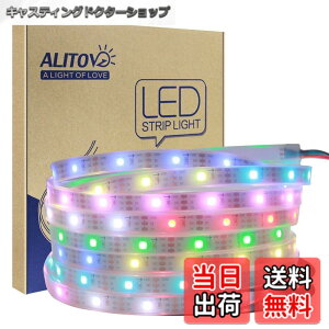 �y���������zALITOVE LED�e�[�v���C�g �C���~�l�[�V���� LED���C�g WS2812B �A�h���X�\ 5050 RGB SMD 5 m 150�s�N�Z�����F �h��IP67�z���C�gPCB DC5V