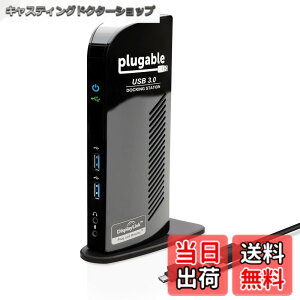 �y���������zPlugable USB3.0 / USB-C �p�h�b�L���O�X�e�[�V���� �c�u�� Windows ����� Mac �p - �f���A�����j�^�[ HDMI DVI VGA �|�[�g �M�K�r�b�g �C�[�T�l�b�g USB3.0 �|�[�gx2 USB 2.0 �|�[�gx4 �������o��