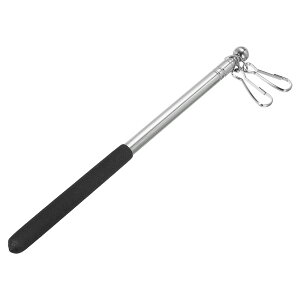 【送料無料】PATIKIL フラッグポール ハンドヘルドの旗 手持ち旗竿 伸縮式 1M 持ち運び可能 ステンレス鋼 ツアーガイド 5セクション ブラック