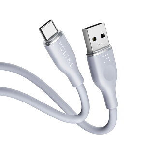 【送料無料】VOLTME USB Type C ケーブル 柔らかいシリコン製 絡まない 断線防止 タイプc ケーブル 急速充電 QuickCharge3.0対応 Xperia/Galaxy/LG/iPad Pro/MacBook その他 Android(アンドロイド) 等 USB-C機器対応
