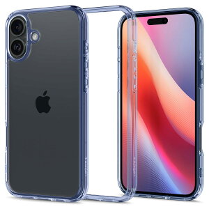 �y���������zSpigen iPhone 16 Plus �P�[�X �N���A MagSafe�Ή� �ϏՌ� �X�g���b�v�z�[�� ���ϖh�~ �o���p�[ �ČRMIL�K�i �E���g���E�n�C�u���b�h ACS08074 (�X�J�C�E�N���X�^��)