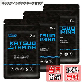 【送料無料】【3袋セット】KATSUO STAMINA カツサプ 1袋(8粒入)