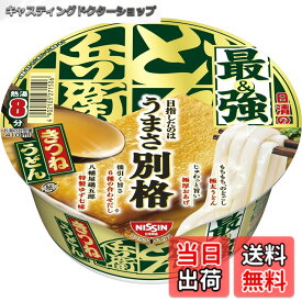 【送料無料】どん兵衛 日清の最強どん兵衛 きつねうどん [八幡屋礒五郎 特製ゆず七味唐辛子] 日清食品 カップ麺 93gx12個