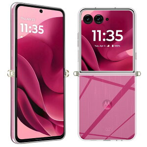 �y���������zFor Phone �P�[�X ���^ �y�� �F�F�N���A�A�T�C�Y�FMOTO Razr 60 Ultra �Ή� �ی�P�[�X