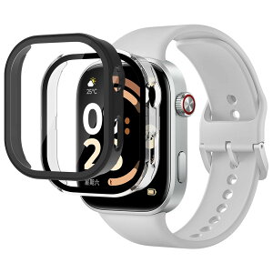 �y���������z�X�}�[�g�E�H�b�` �p �ی�P�[�X �F�F�u���b�N+�N���A�A�T�C�Y�FRedmi Watch 6 ��̌^�P�[�X