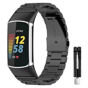 �y���������zAnkersaial �o���h �Ή� Fitbit Charge 6/ Fitbit Charge 5,�����o���h �r�W�l�X�� �X�e�����X�� �T�C�Y���߉\ �����H��t�� �����x���g �ւ��x���g �R���p�`�u�� �F�F�u���b�N�A�T�C�Y�F