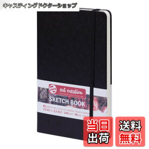 �y���������z�^�[�����X�W���p��(Talens Japan) �A�[�g�N���G�[�V�����X�P�b�`�u�b�N �G��`���蒠 �F�F�u���b�N�A�T�C�Y�F13x21cm