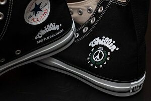 Chillin' × Castle Records / Custom Sneakers -ALL STAR- (BLACK)