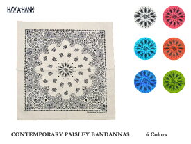 ＜ネコポス対応＞【HAV A HANK】ハバハンク Contemporary Paisley tie dye　コンテンポラリー・ペイズリー・バンダナ