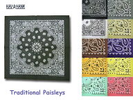 ＜ネコポス対応＞【HAV A HANK】ハバハンク PAISLEY Bandana　ペイズリー・バンダナ